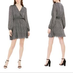 🆕LEYDEN Womens Black Long Sleeve Short Dress SzL